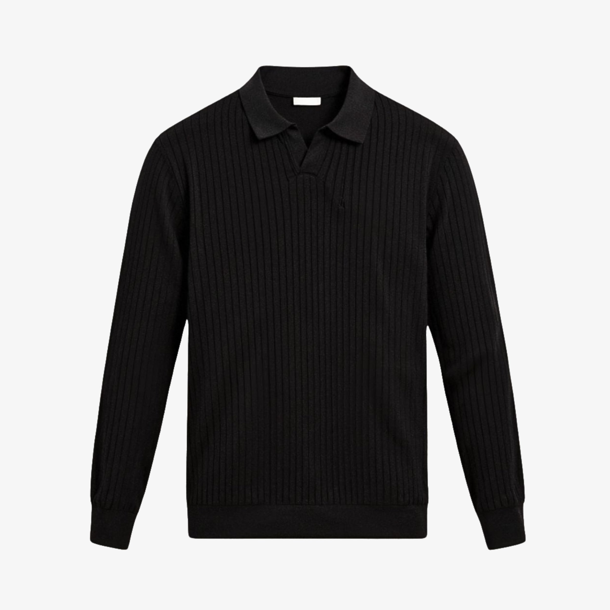 Striped Long Sleeve Polo