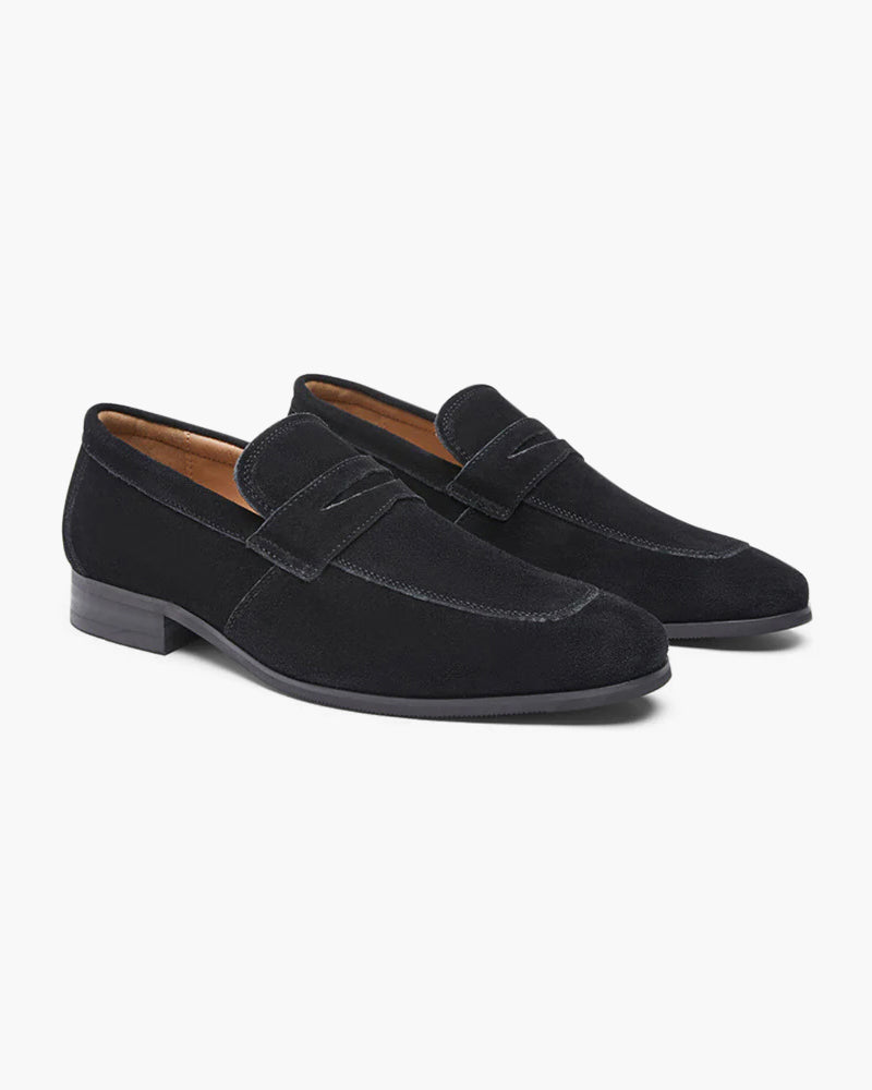 LunaVerdei Suede Penny Loafers