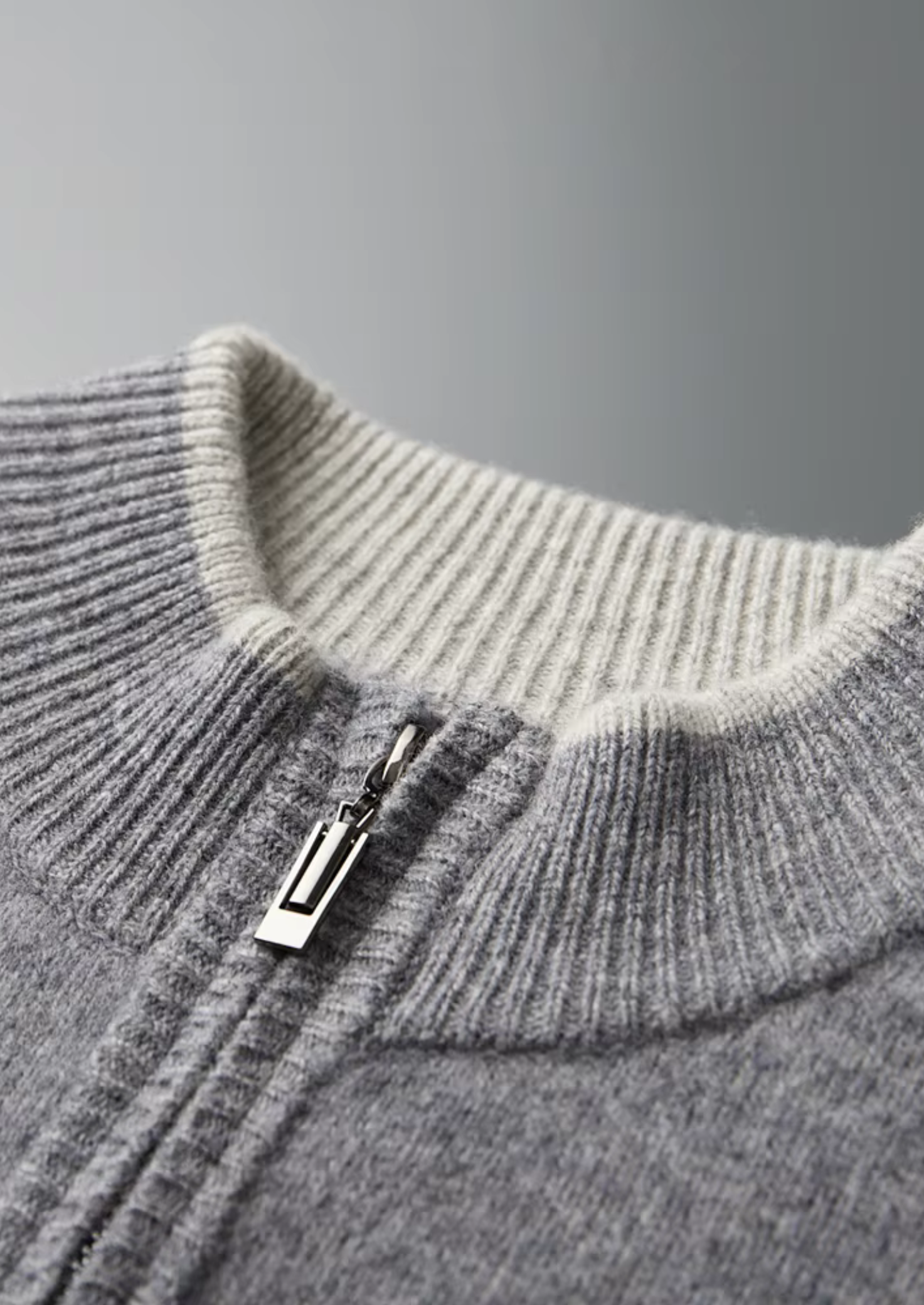 PURE EXTRA-FINE MERINO WOOL TWO TONE SET