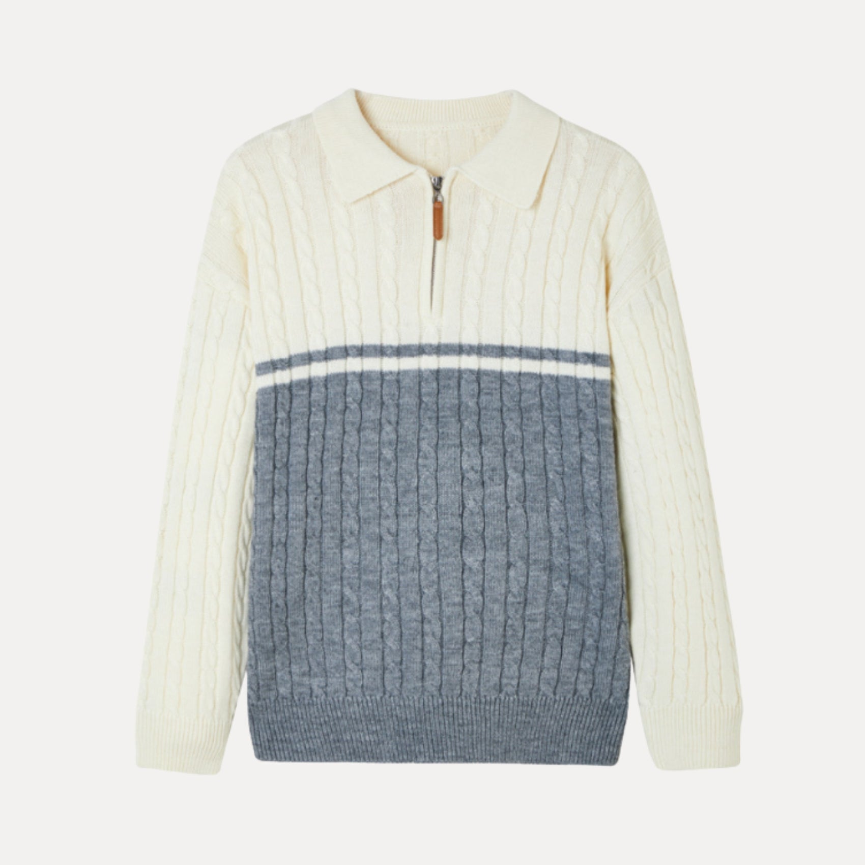 LunaVerdei 100% Wool Zip Up Sweater