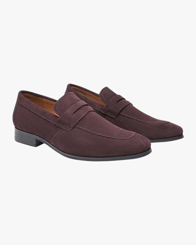 LunaVerdei Suede Penny Loafers