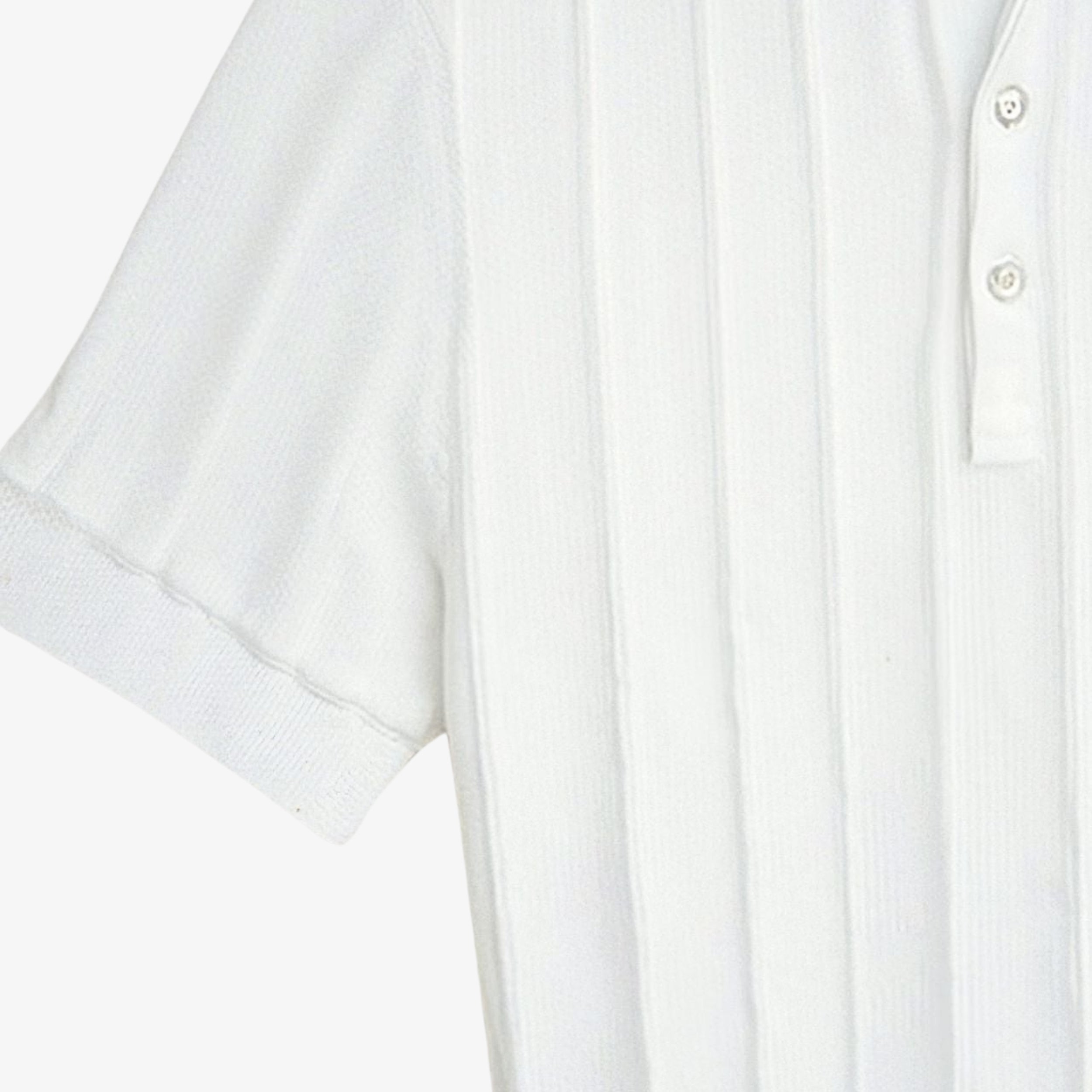 Vertical Striped Button Up Polo