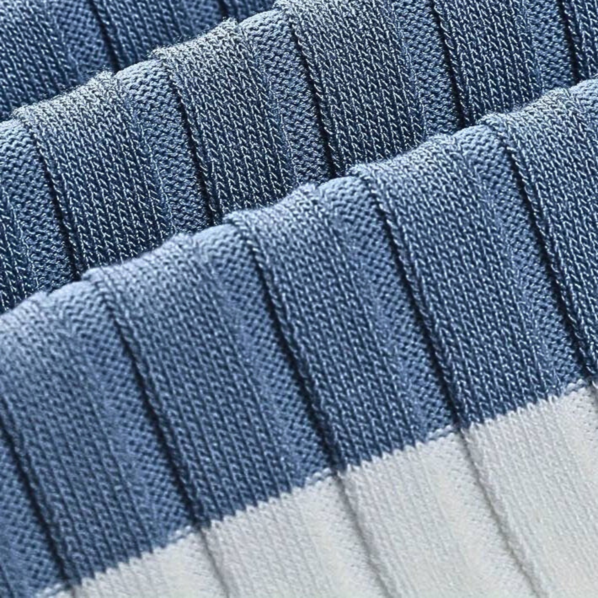 Stripe Cable Knit Polo