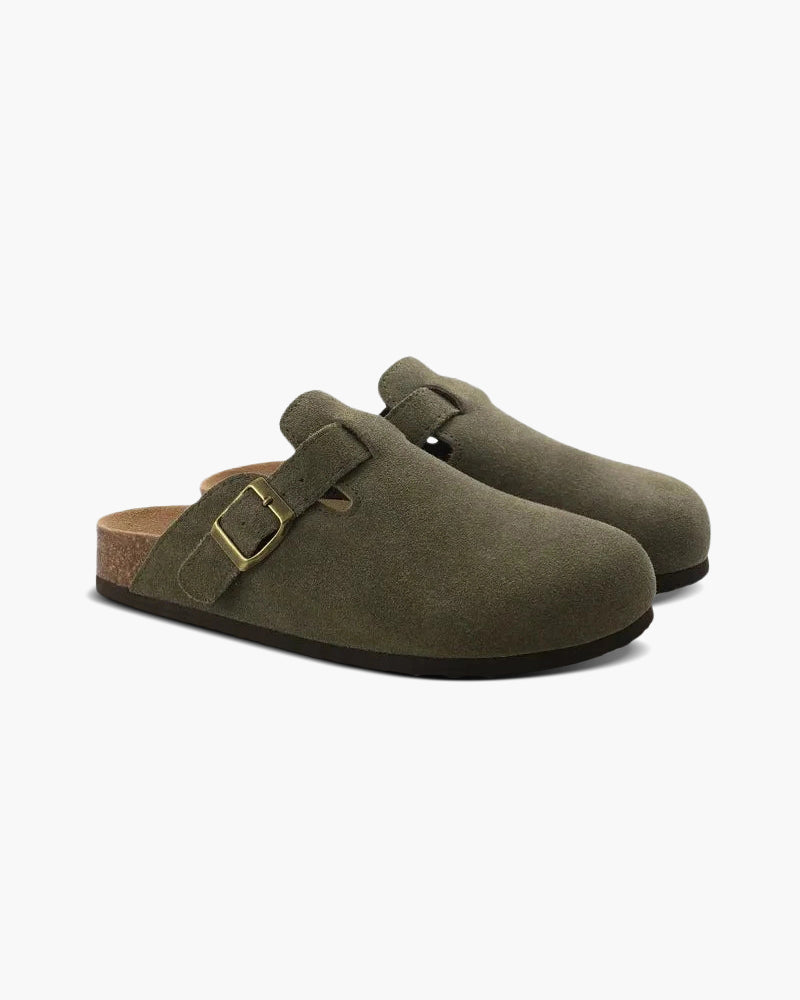 LunaVerdei Suede Clogs