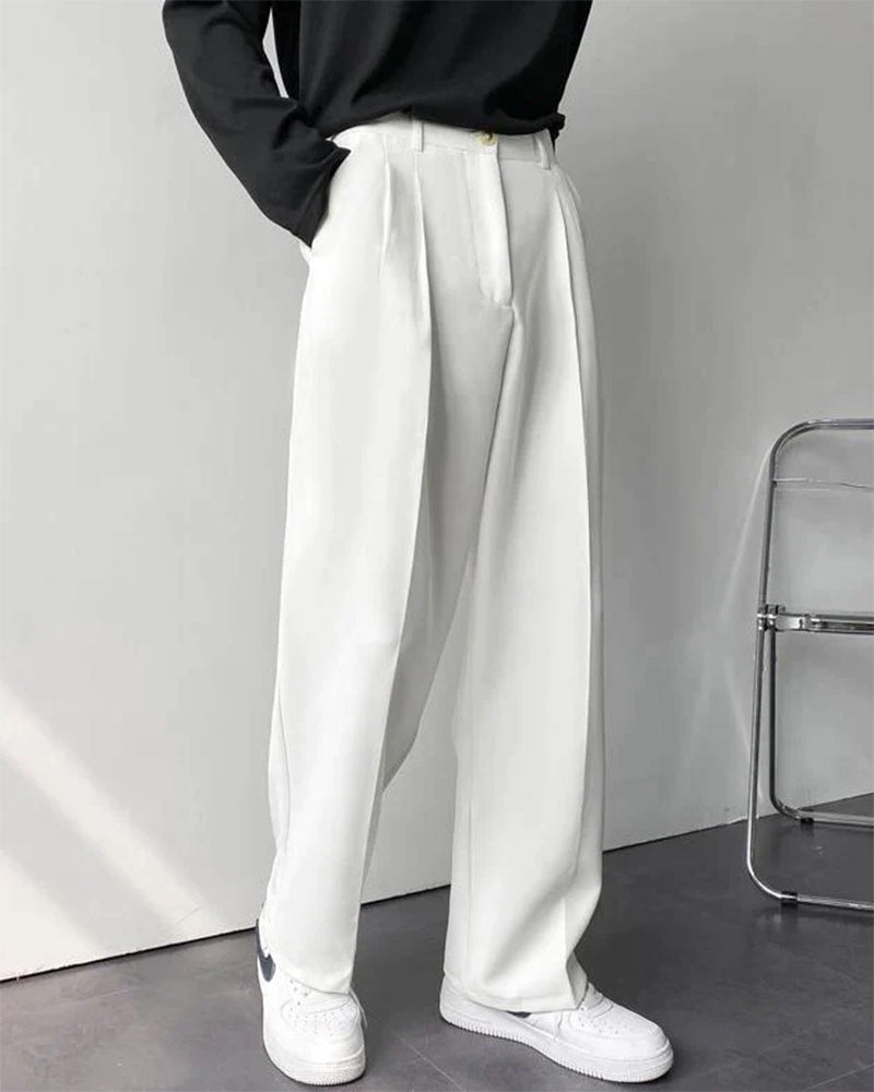 Wide Leg Essential Trouser – Black