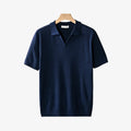 Open Collar Ribbed Polo