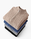 100% Cashmere Woven Half Zip