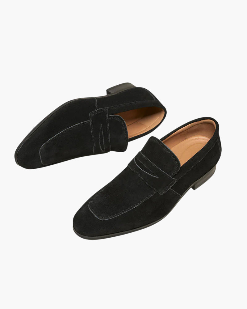 LunaVerdei Suede Penny Loafers