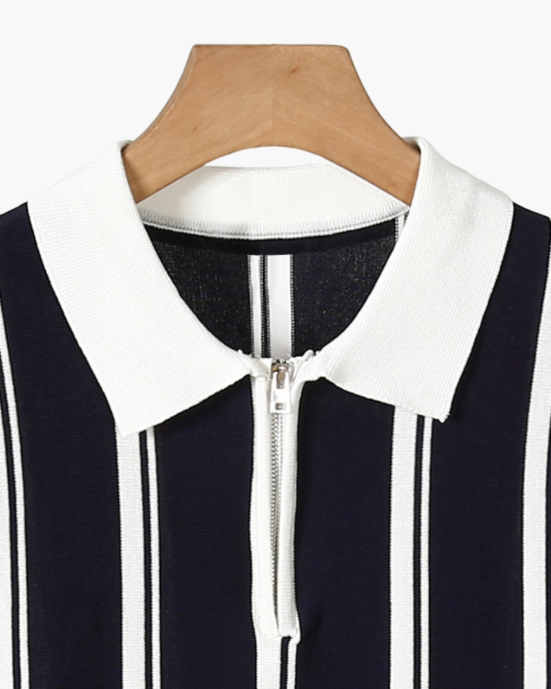 Split Half-Zip Polo
