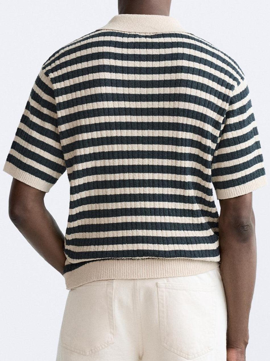 Monochrome Striped Polo