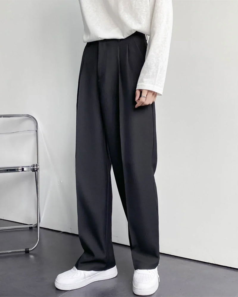 Wide Leg Essential Trouser – Black